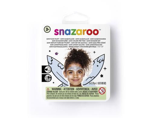 Snazaroo Schminkset Mini Eisprinzessin 3 x 2ml Farbe, Pinsel, Schwamm, Anleitung