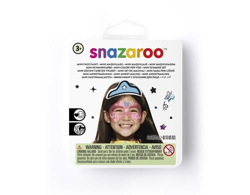 Snazaroo Schminkset Mini Maske 3 x 2ml Farbe, Pinsel, Schwamm, Anleitung