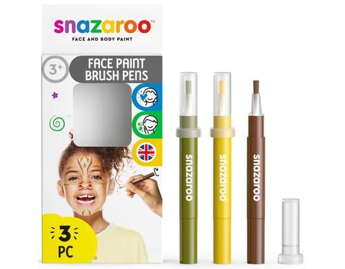 Snazaroo Pinselstift Set4 Dschungel 3 Stk