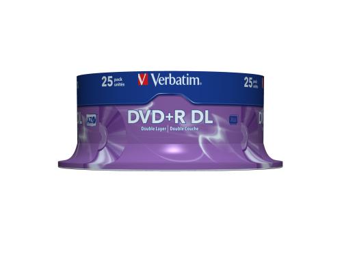 Verbatim DVD+R 8x Double Layer 8.5GB,25er S mit Logo / Double Layer