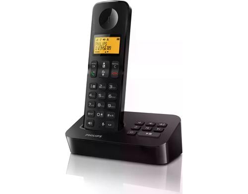 Philips D2651B Schwarz mit Anrufbeantworter 25min