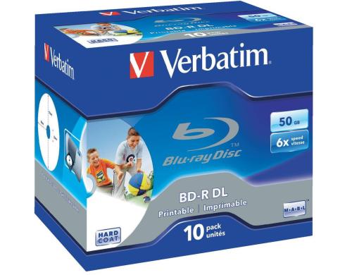 Verbatim BD-R 6x Dual Layer 50GB 10 Pck Blu-ray Scratchguard plus, bedruckbar