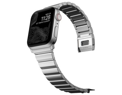 Nomad Aluminium Band Silver Apple Watch 45mm