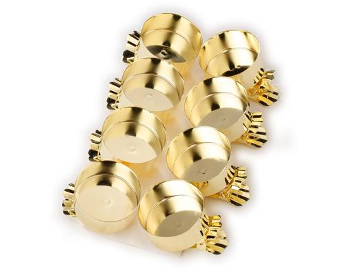Inge Teelichthalter-Clip, Gold, 8 Stck Metall, D: 5 cm