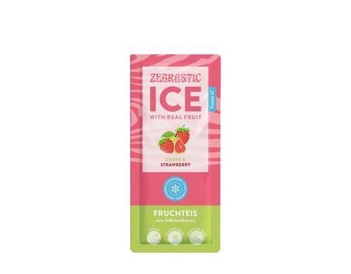 Zebrastic Ice Fruchtpree Erdbeer & Guava 5 Glace Sticks, zum Selbsteinfrieren, Vegan