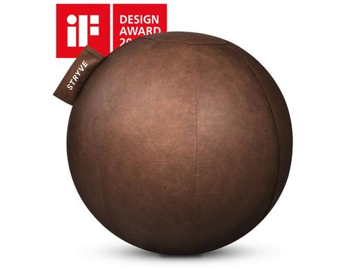 Active Ball Lederstoff  65 cm Natural Brown