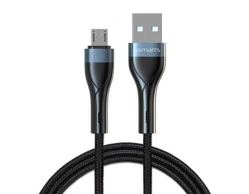 4smarts USB2.0-Kabel, A-MicroB, schwarz, 1m PremiumCord, 10Watt Charging