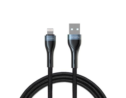 4smarts USB-A-Lightning-Kabel, schwarz, 1m PremiumCord, 10Watt Charging