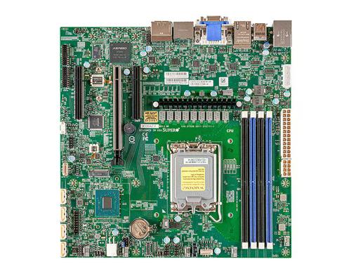 Supermicro X13SAZ-F: 1x LGA-1700 microATX, R680E, 4x DIMM DDR5