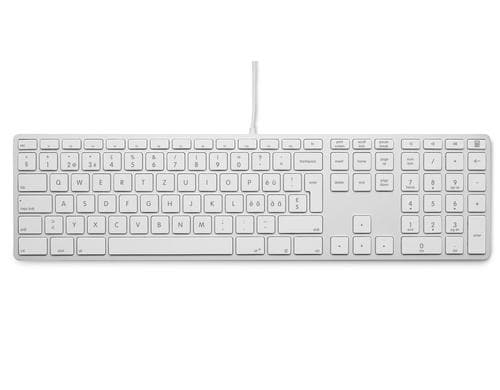 LMP USB Tastatur KB-3421, Win-OS Zahlenblock, 110 Tasten, 2x USB, Silber