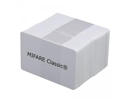 Mifare Classic1K RFID Karte, 10Stk, weiss 13.56 MHz, 1024 byte, ISO14443A, uncodiert