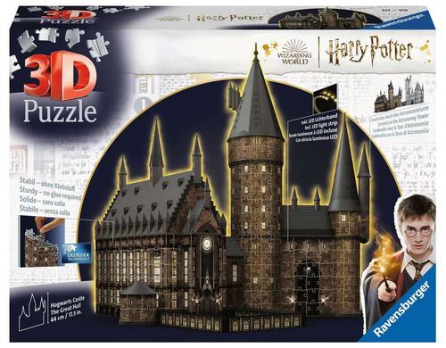 Puzzle 3D Hogwarts Schloss Die Grosse Halle 540 Teile Night Edition