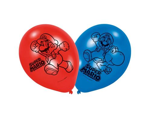 Super Mario Ballon 22.8 cm, 6 Stck, Latex