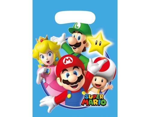 Super Mario Plastiktten 23 x 16 cm, 8 Stck, Plastik
