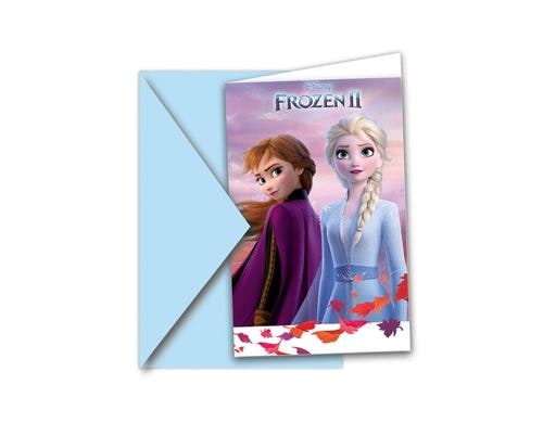 Frozen Karte 14 x 9 cm, 6 Stk, mit Umschlag, Papier