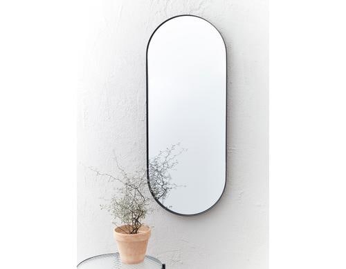 Schou Spiegel Oval Metall/Glas, Grsse: 40x100cm