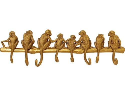 Kare Wandgarderobe Monkey Grsse: 69.5 cm, Gold