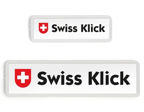 SWISS KLICK Nummernrahmen Langformat SET Weiss, 8x30 + 11x51cm
