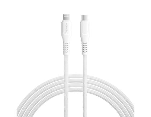 4smarts USB-Lightning-Kabel, RAPIDCord 30Watt PD, 1.5m, weiss, MFI zertifiziert