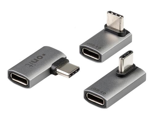 onit USB4 Winkel-Adapter C-C 3er Set USB 4.0 / 240W / 40Gbps / 8K@60Hz