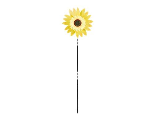 relaxdays Windrad Sonnenblume Kunststoff, 70 x 30 x 9 cm