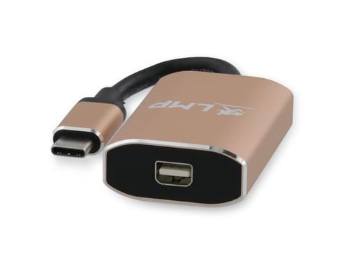LMP USB-C 3.1 zu Mini-Displayport Adapter Aluminium Gehuse, Goldfarben, 4K@60hz