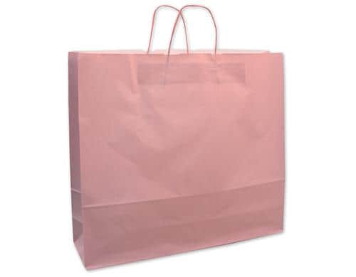 Tragetasche mit Papierkordel, rosa 45 x 15 x 49cm, 25 Stck
