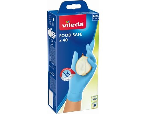 Vileda Handschuhe Food Safe Grsse M/L 7,5-8,5, 40 Stk.