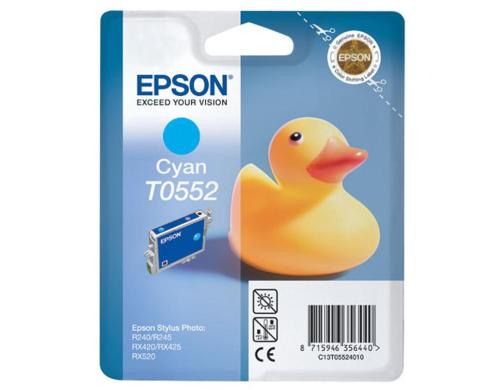 Tinte Epson C13T055240 cyan, 8ml zu Stylus Photo RX420/RX520, 290 Seiten