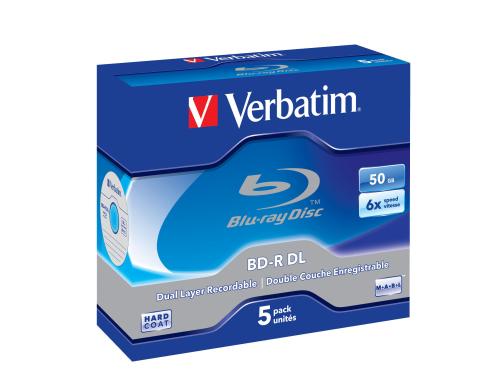 Verbatim BD-R 6x Dual Layer 50GB 5 Pck Blu-ray, Scratchguard plus