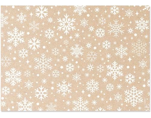 Trendform Papiertischset Kraft Snowflakes Block mit 48 Blatt