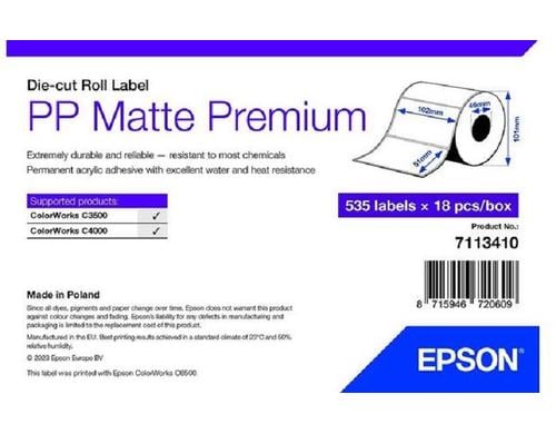 Epson C3400/C3500: PP Matte Label Premium 102x51 ,535 Labels / Roll