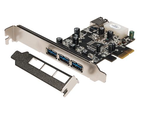 Delock 89281 PCI Express 3x USB 3.0 LP VIA Chipsatz, inkl. Low Profile Blende