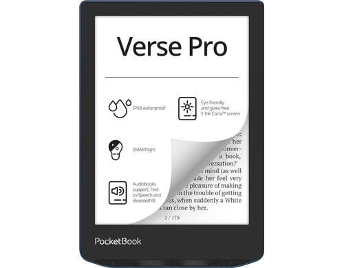 PocketBook Verse Pro Azure 6 E-Ink Carta ,16 Graustufen, 16GB Speich