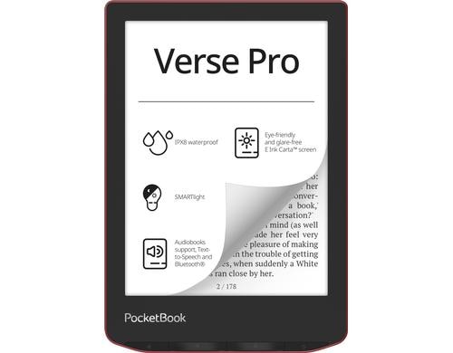 PocketBook Verse Pro Passion Red 6 E-Ink Carta ,16 Graustufen, 16GB Speich
