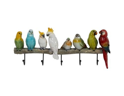Kare Wandgarderobe Exotic Birds Grsse: 7x54x24cm, Metall/Kunststoff