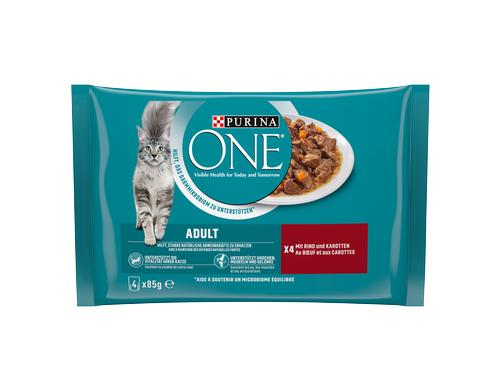 Purina One Nassfutter Adult Rind 4x85 g