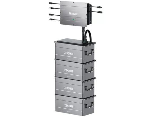 Zendure SolarFlow 3840Wh Kit PV Hub mit 4x LiFePO4 Batterie