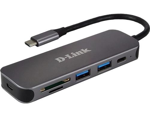 D-Link Hub DUB-2325/E: 5-in-1 USB-C Hub 2x USB 3.0 mit Card Reader