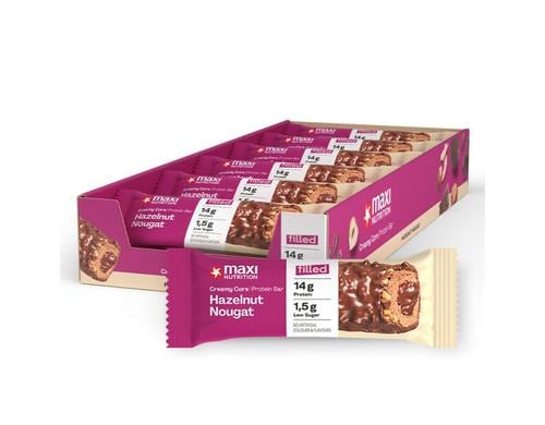 Maxi Nutrition Creamy Core Protein Bar Hazelnut Nougat, Box: 12x45g
