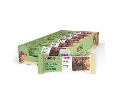 Maxi Nutrition Creamy Core Protein Bar Peanut Caramel vegan, Box: 12x45g