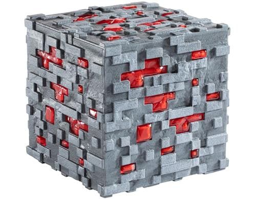 Minecraft Illuminating Redstone Ore Cube 10cm, bentigt 3x AAA Batterien