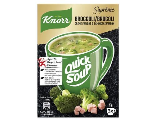 Knorr Quick Soup Broccoli Suppe 3 x 1 Tasse