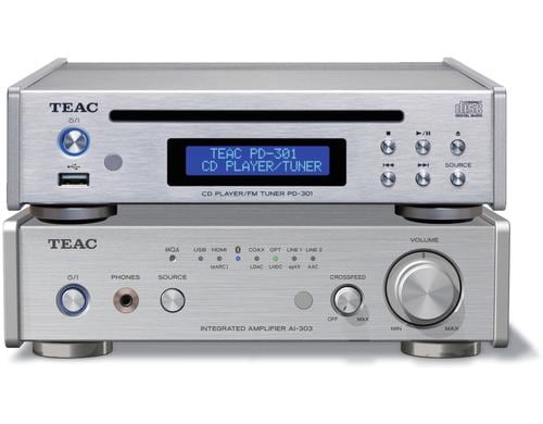 TEAC 300 Serie Set 1-S Stereo-Verstrker und CD-DAB-Player, silber