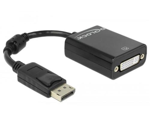 Monitoradapter DP zu DVI24+5-Bu, passiv DP Stecker zu DVI24+5-Bu 12cm, schwarz