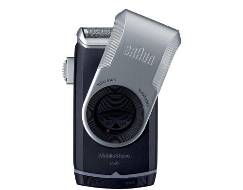 Braun Rasierer MobileShave M-90 Drehverschluss und Einschaltsperre