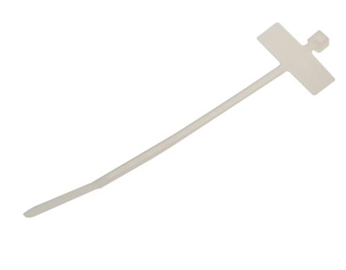 Beschriftungs-Kabelbinder 100 x 2.5mm, 100 Stck, transparent