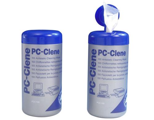 AF PC-Clene, Allzweck PC-Reinigungstücher 100er-Box, antistatisch, nicht brennbar