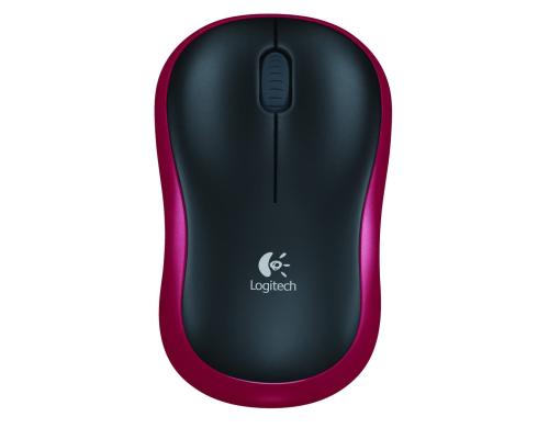 Logitech M185 wireless Mouse Red USB 2.4GHz verstaubar