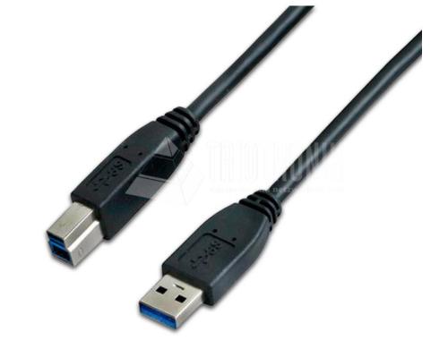 Wirewin USB3.0 Kabel, 3m, A-B, schwarz fr USB3.0 Gerte, bis 5Gbps